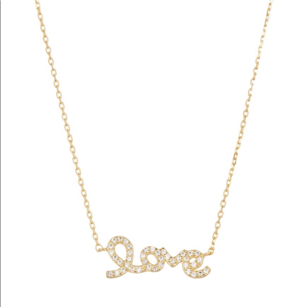 ADORNIA Swarovski Cursive Love Necklace valentine